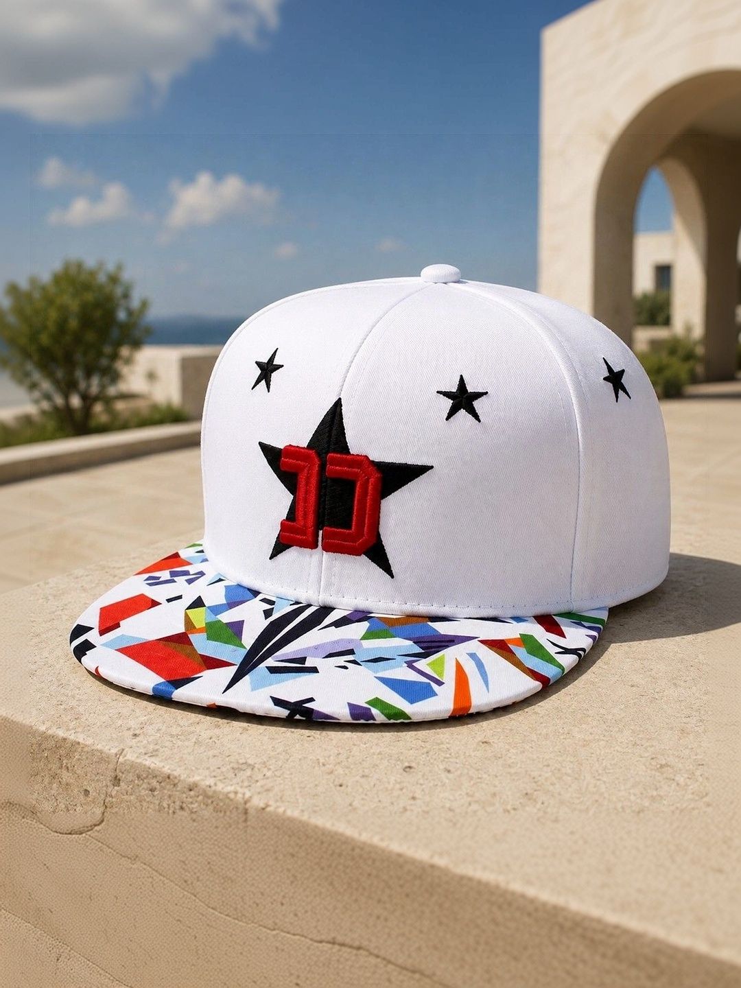 JENNA Men Colourblocked Snapback Cap-image-6