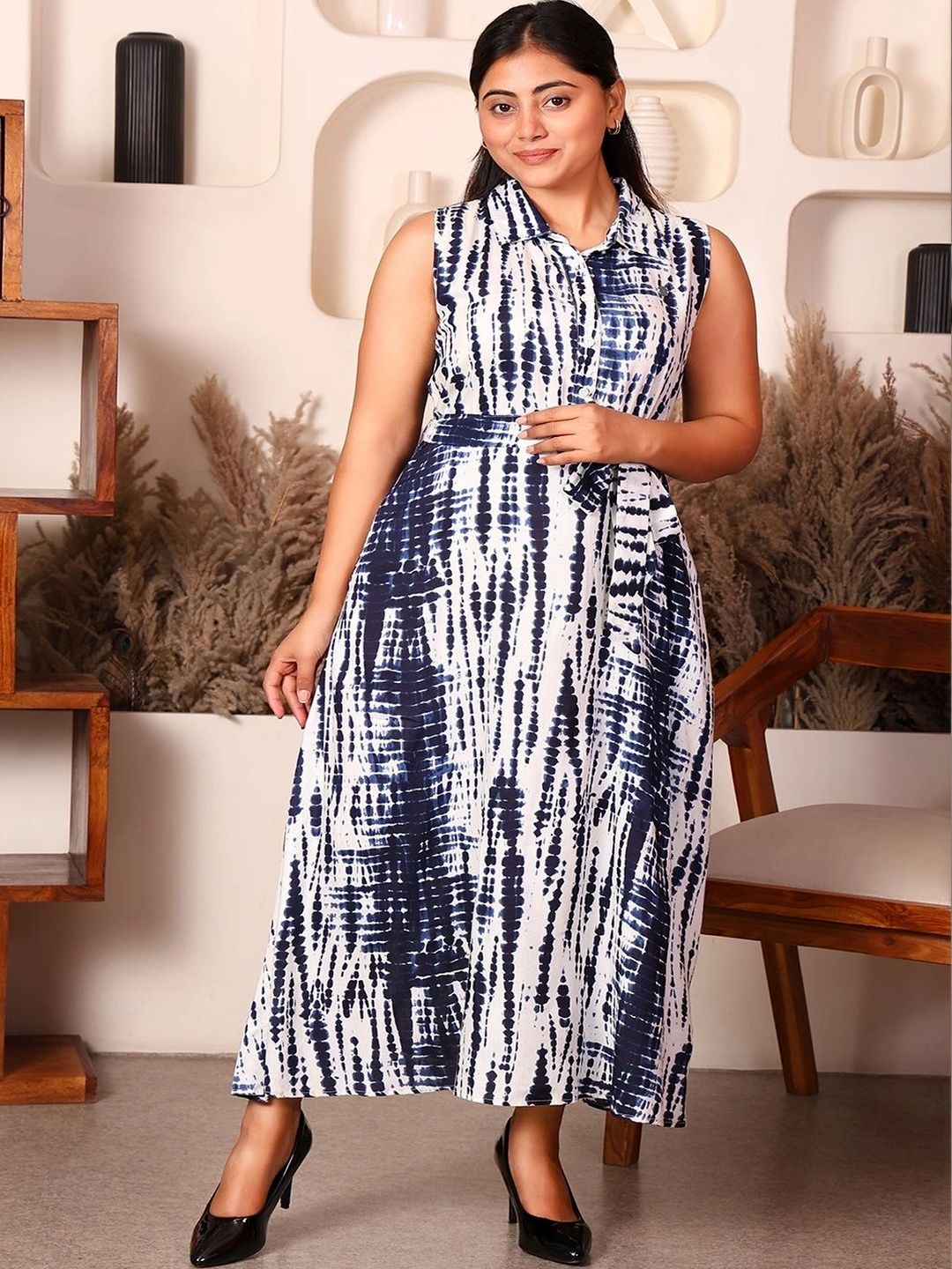 Dapper Looks Tie and Dye Dyed Shirt Maxi Dress-picture-15