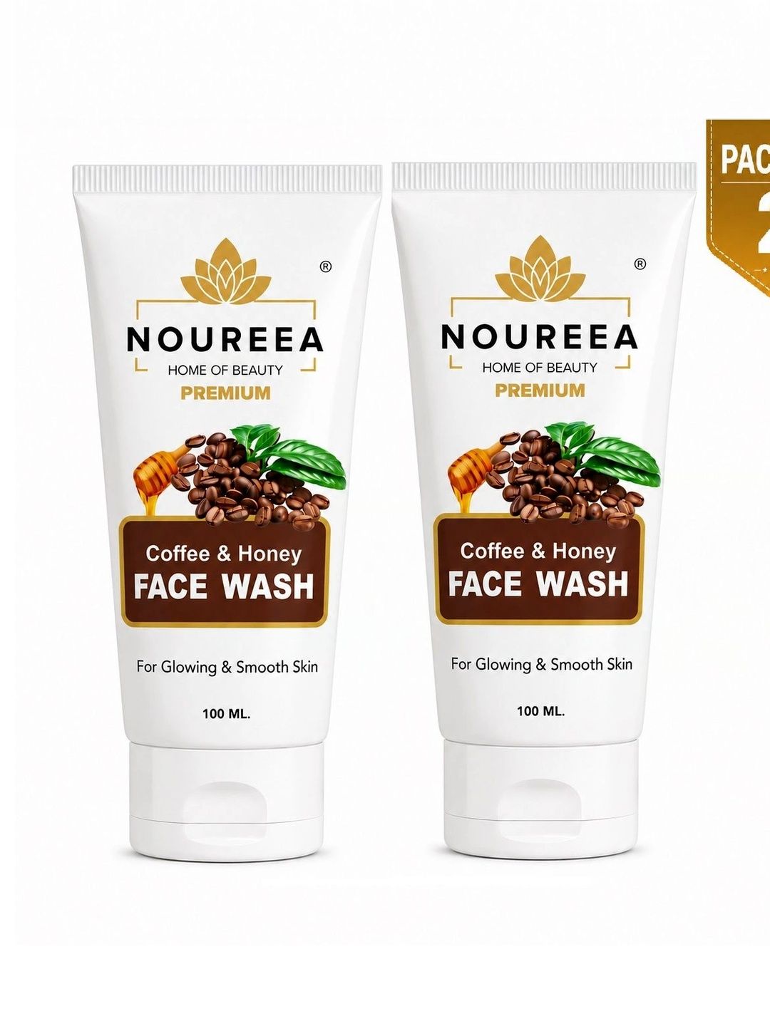 Noureea Set of 2 Coffee & Honey Face Wash - 100 ml Each-image-21