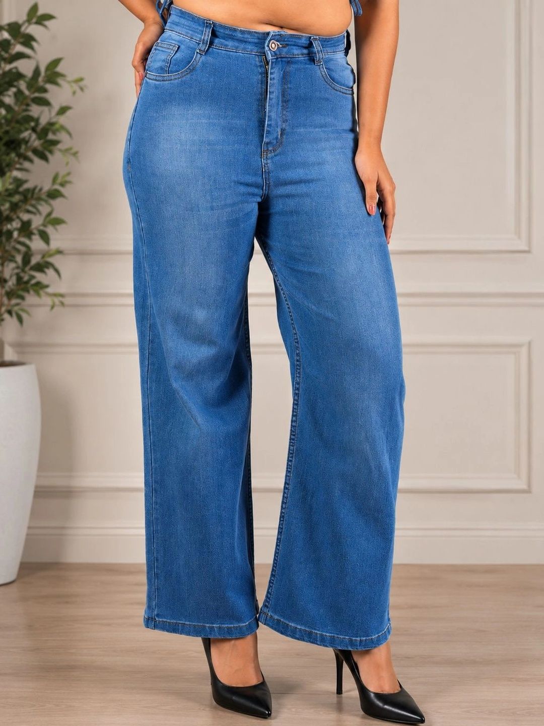Roadster Women Wide Leg High-Rise Stretchable Jeans-picture-26