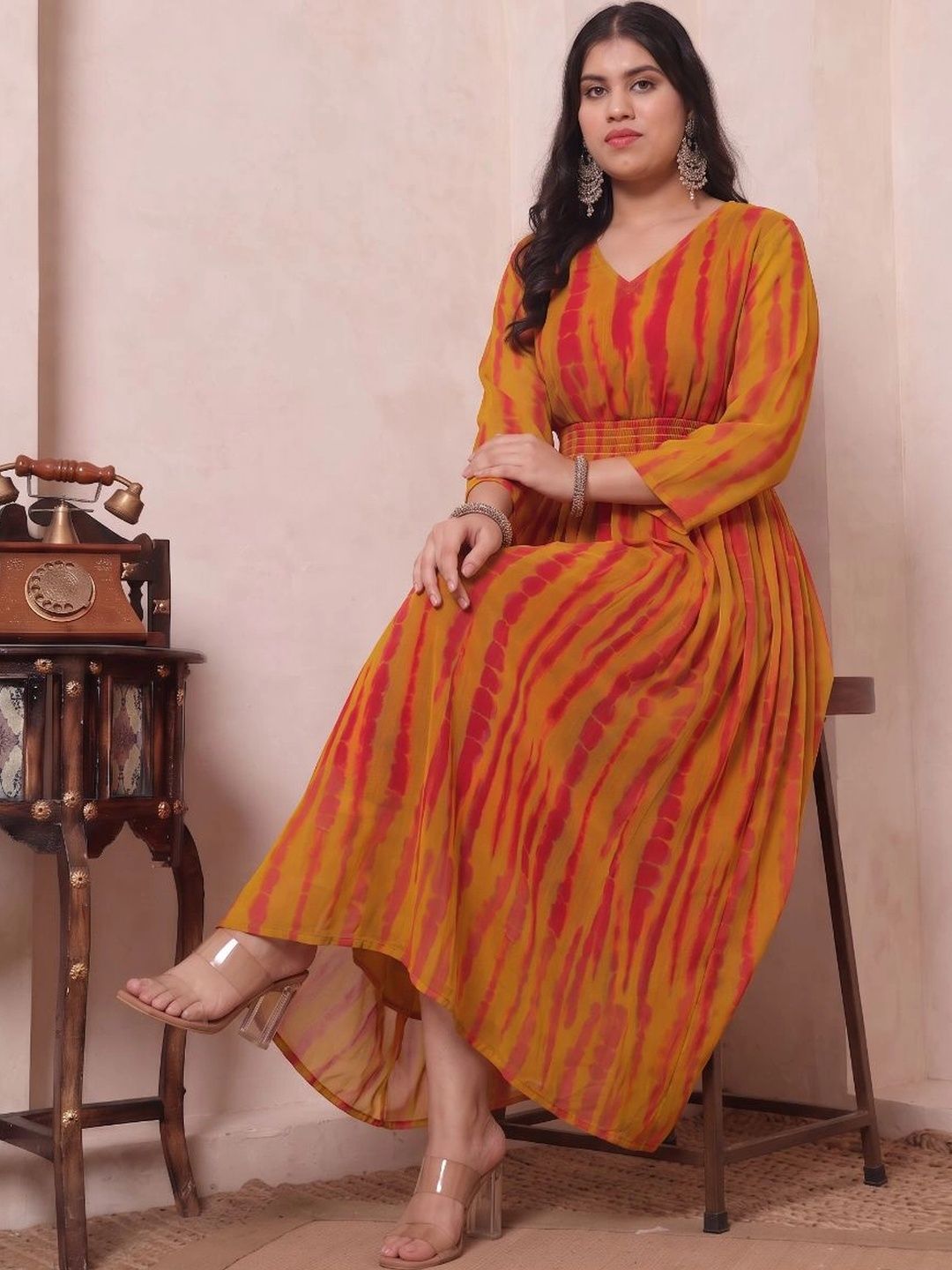 Vibes by Deebaco Tie and Dye Dyed A-Line Maxi Dress-picture-33