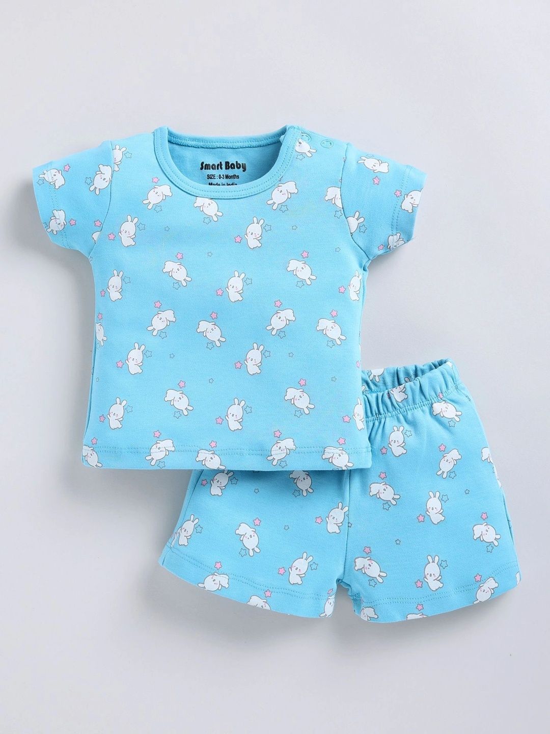 Smart Baby Boys Printed T-shirt with Shorts-image-11