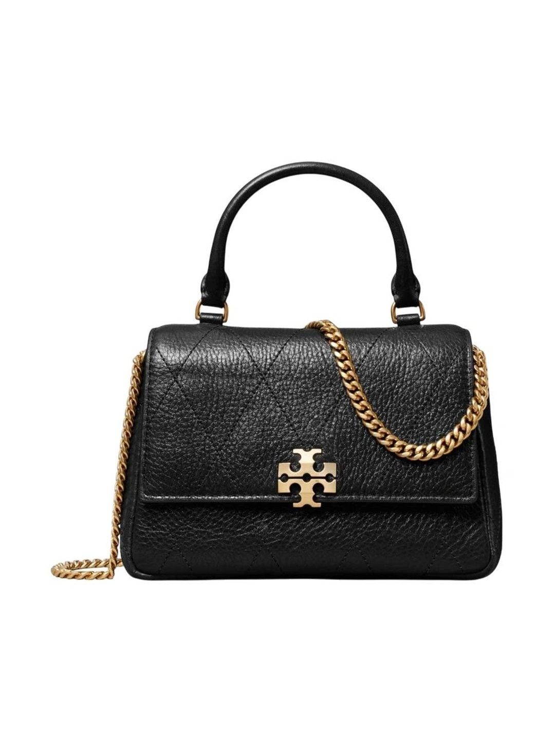 Tory Burch Textured Leather Handheld Bag with Quilted-picture-42