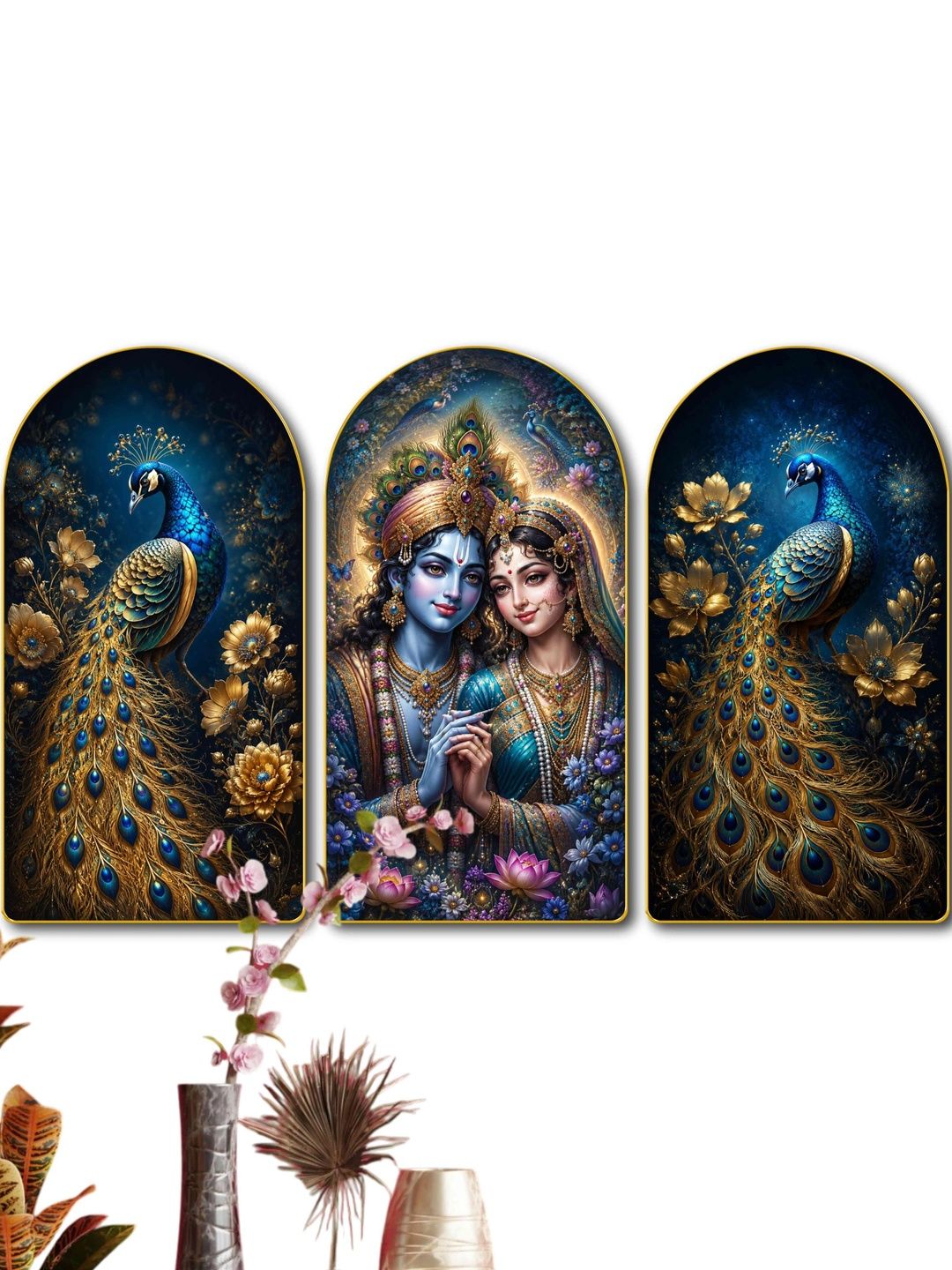 Livin'luxe Multicoloured MDF Religious Wall Paintings-picture-25