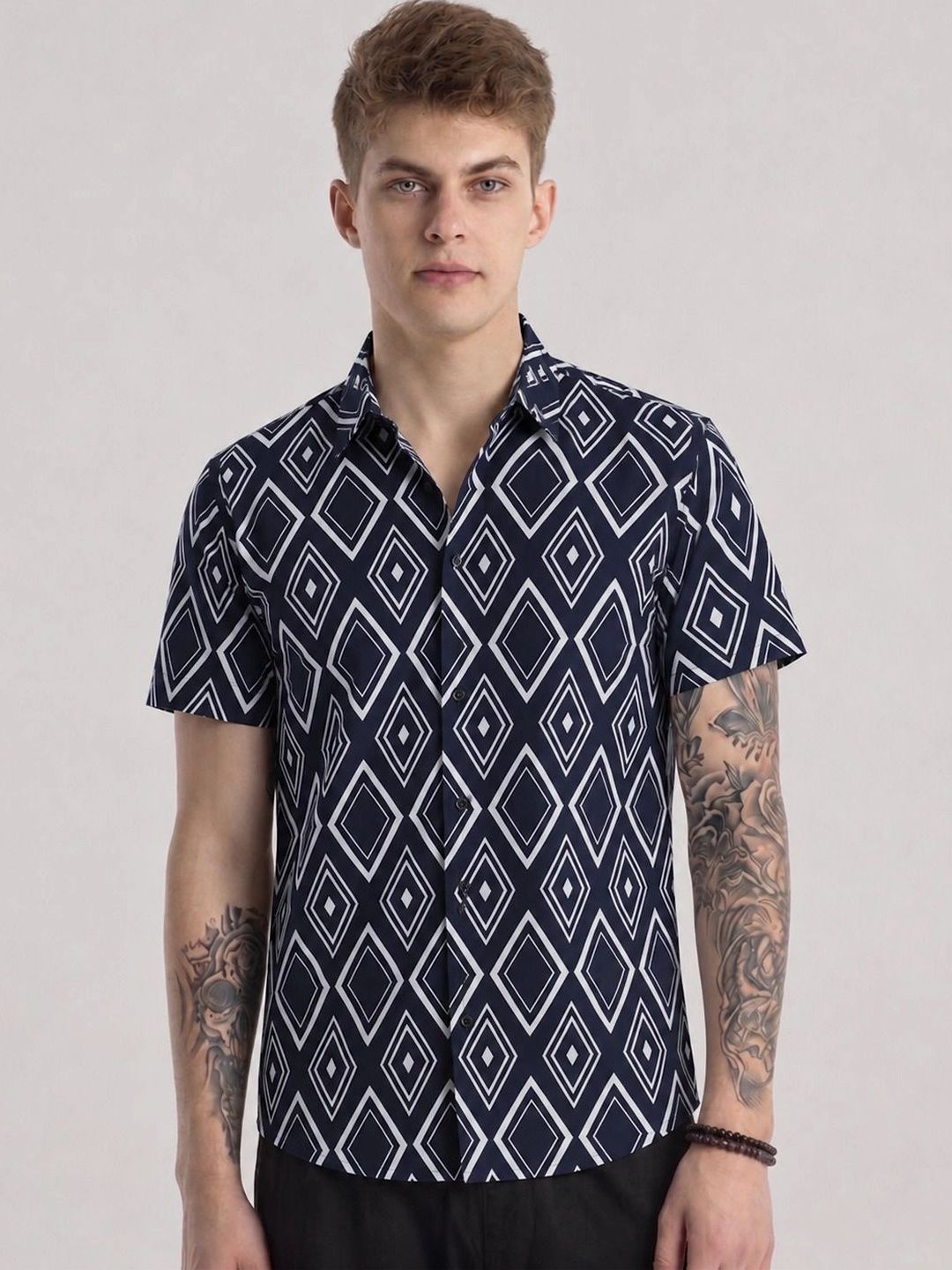 SZN Men Classic Printed Casual Shirt-picture-42