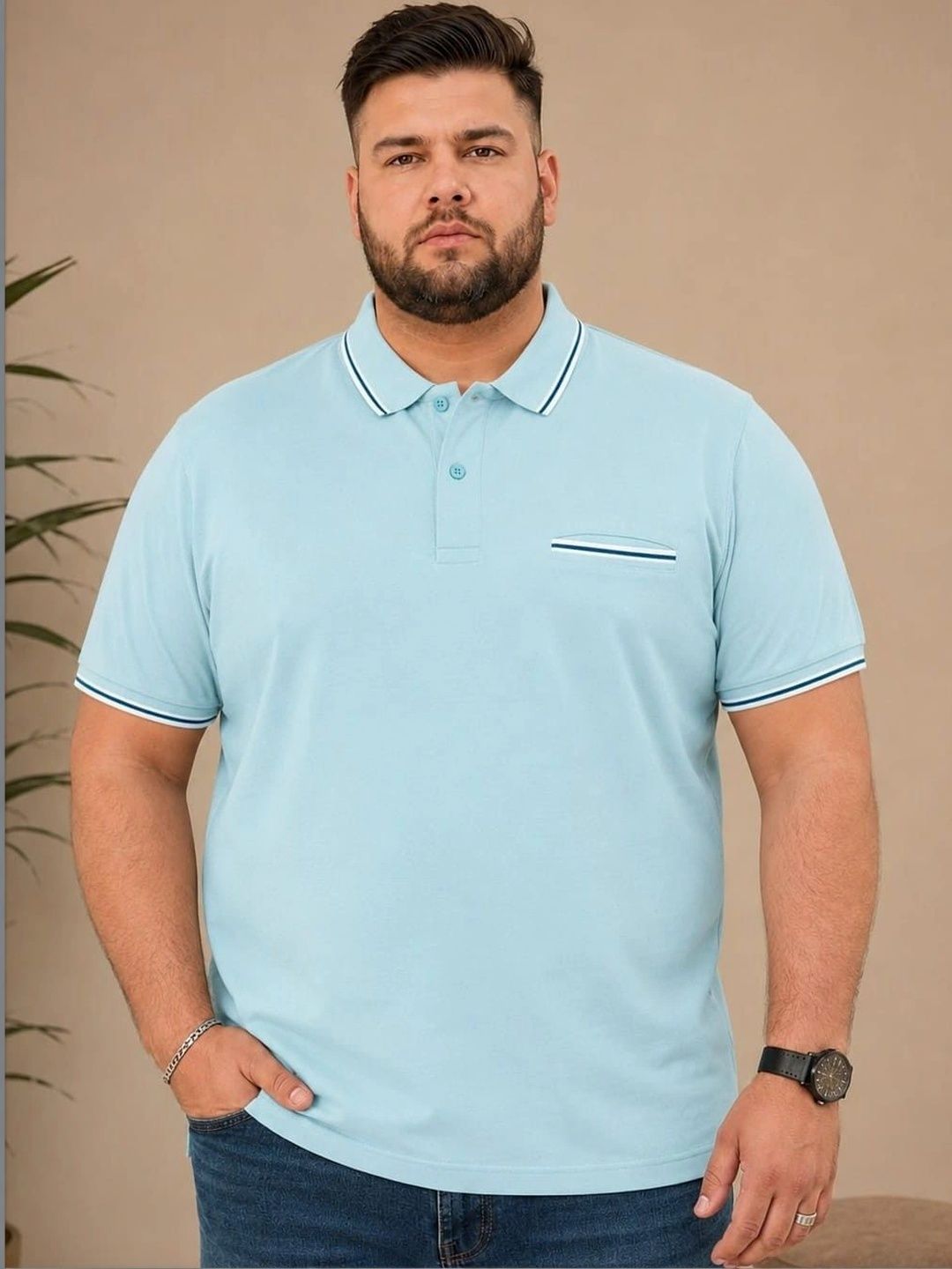 AUSTIVO Men Polo Collar Pockets T-shirt-picture-8