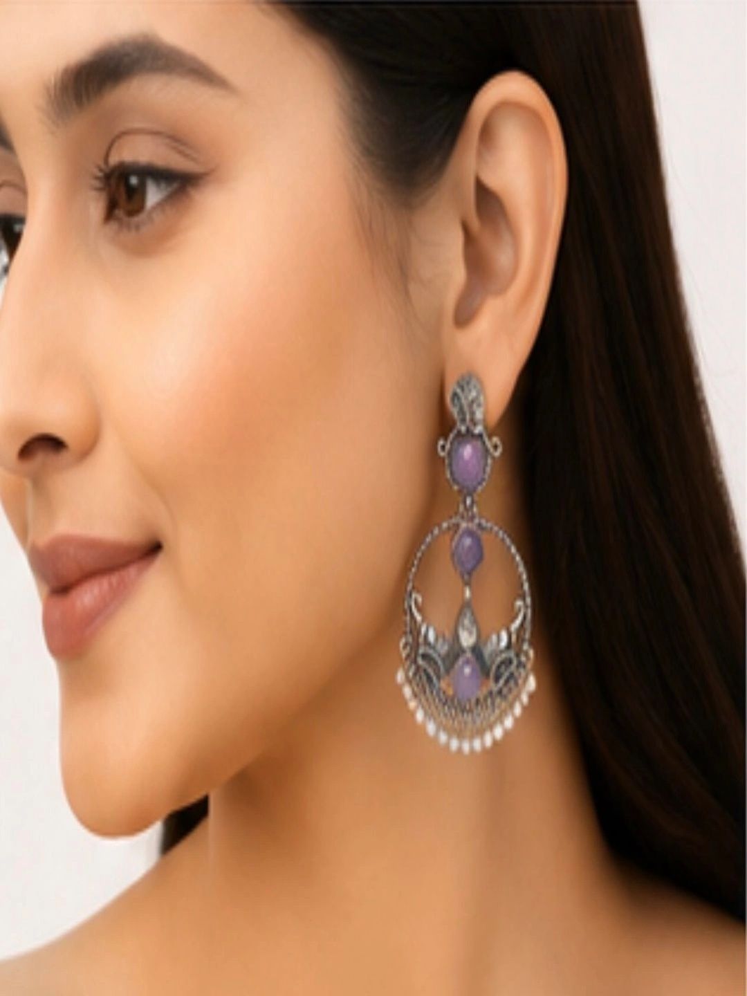 SakhiSKD Circular Drop Earrings-picture-19