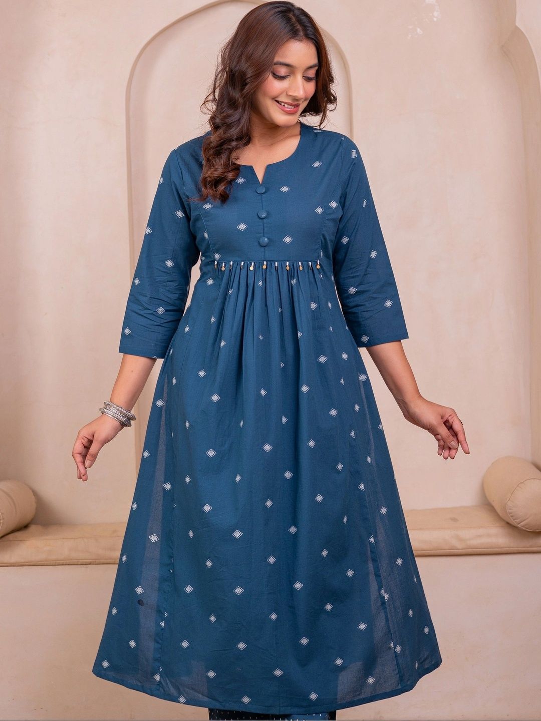 Aramya Women Geometric Printed Kurta-picture-20