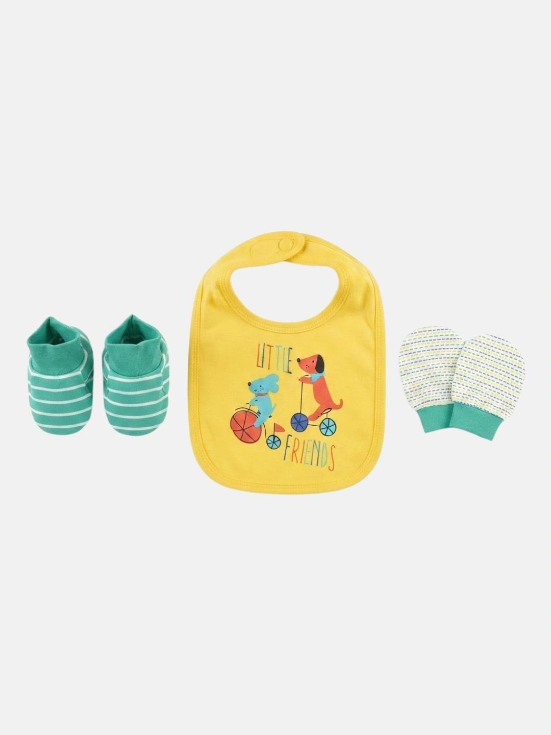MINI KLUB Infant Boys Set Of 5 Printed Pure Cotton Apparel Gift Set-picture-26