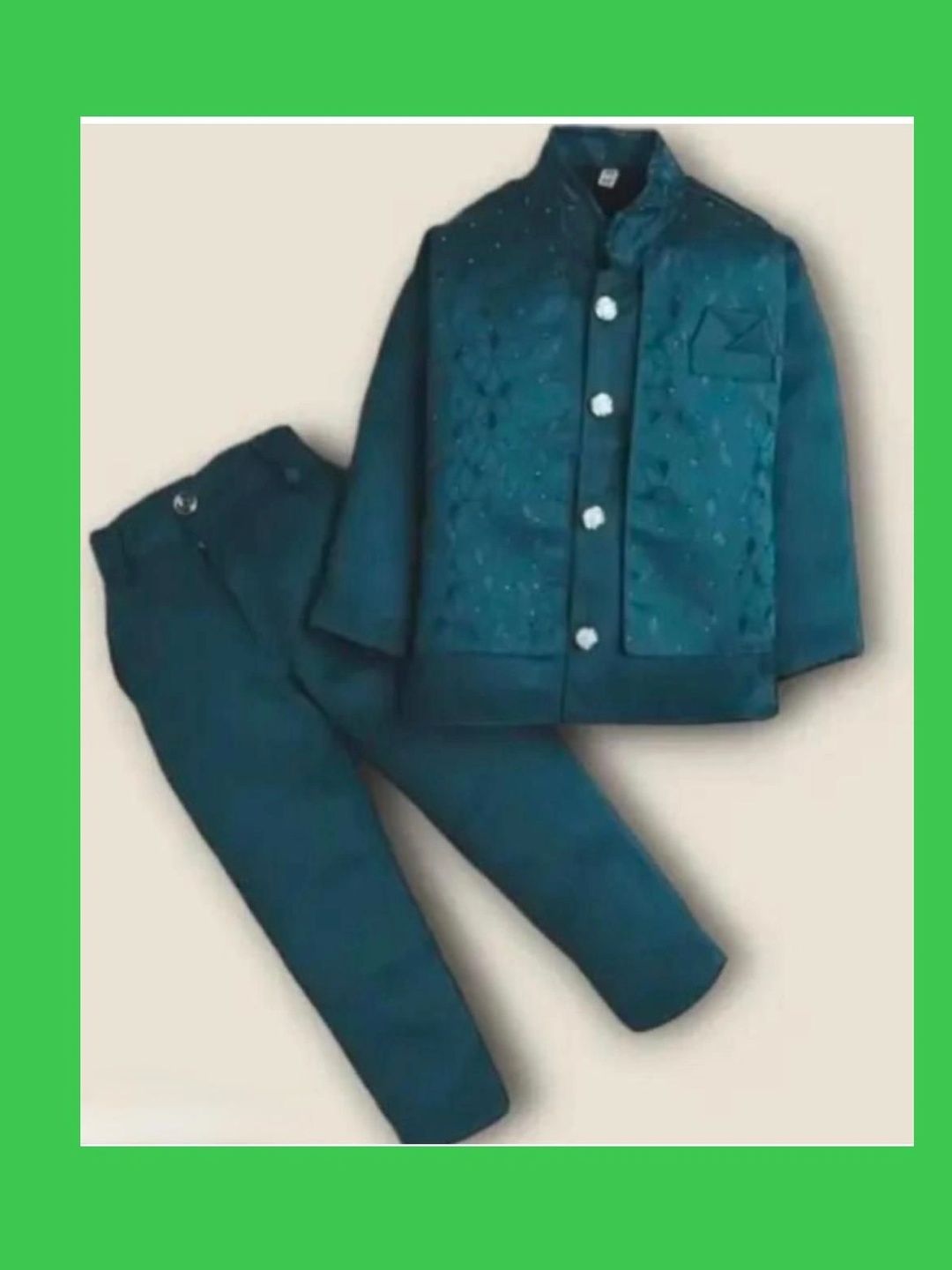 eliteeleganceapparel Boys Self Design Mandarin Collar Jodhpuri Two-Piece Suit-picture-23