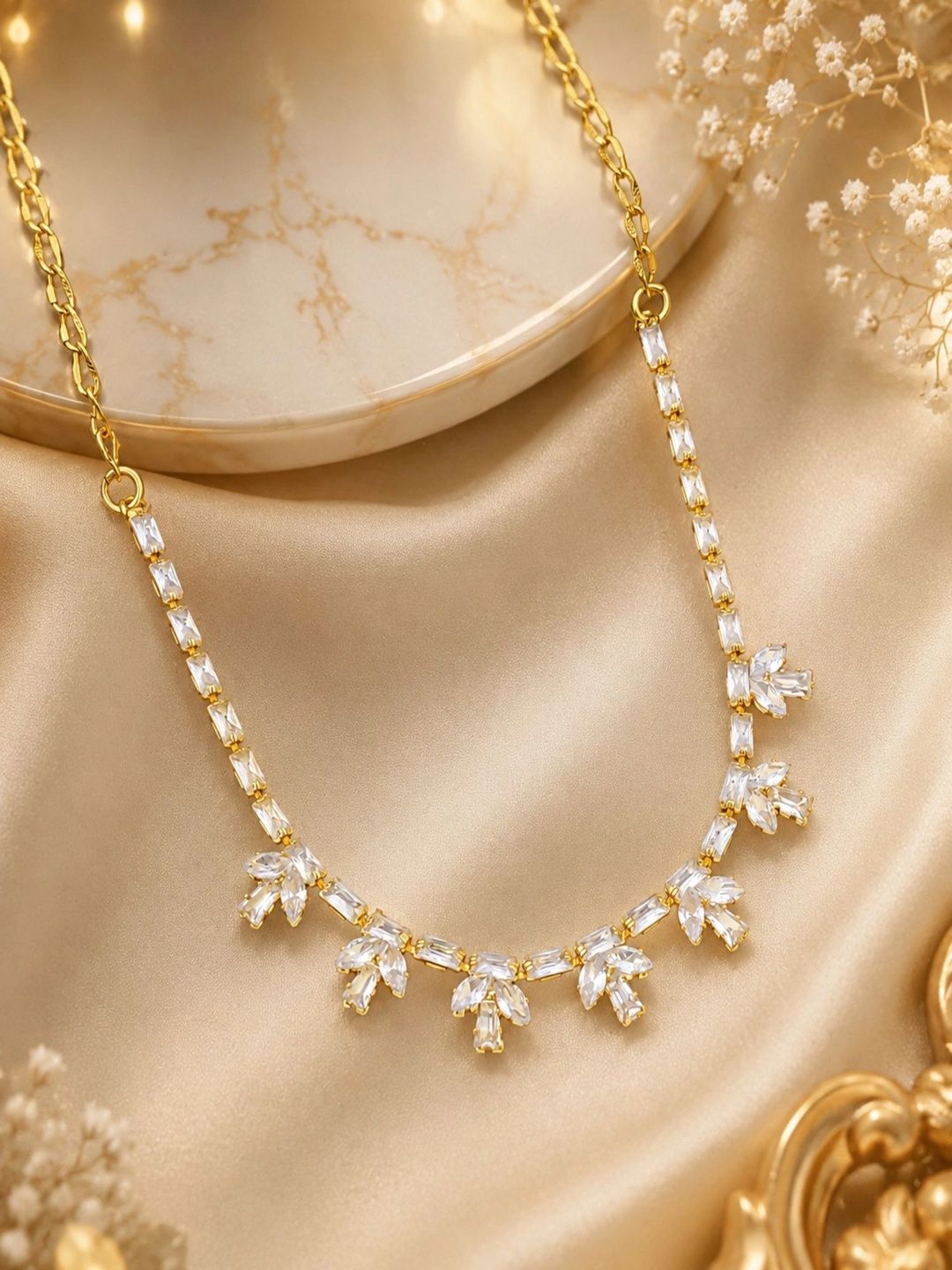 SHREE APPEARAL Brass Gold-Plated Necklace-picture-53