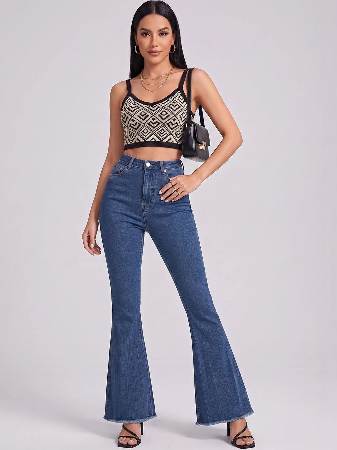 DressBerry Women Comfort Bootcut High-Rise Stretchable Jeans-picture-33