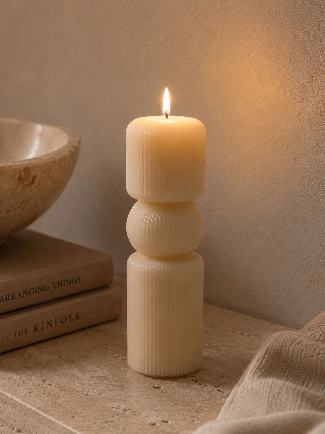 Grey Exim White 1 pieces Pillar Candle-picture-21