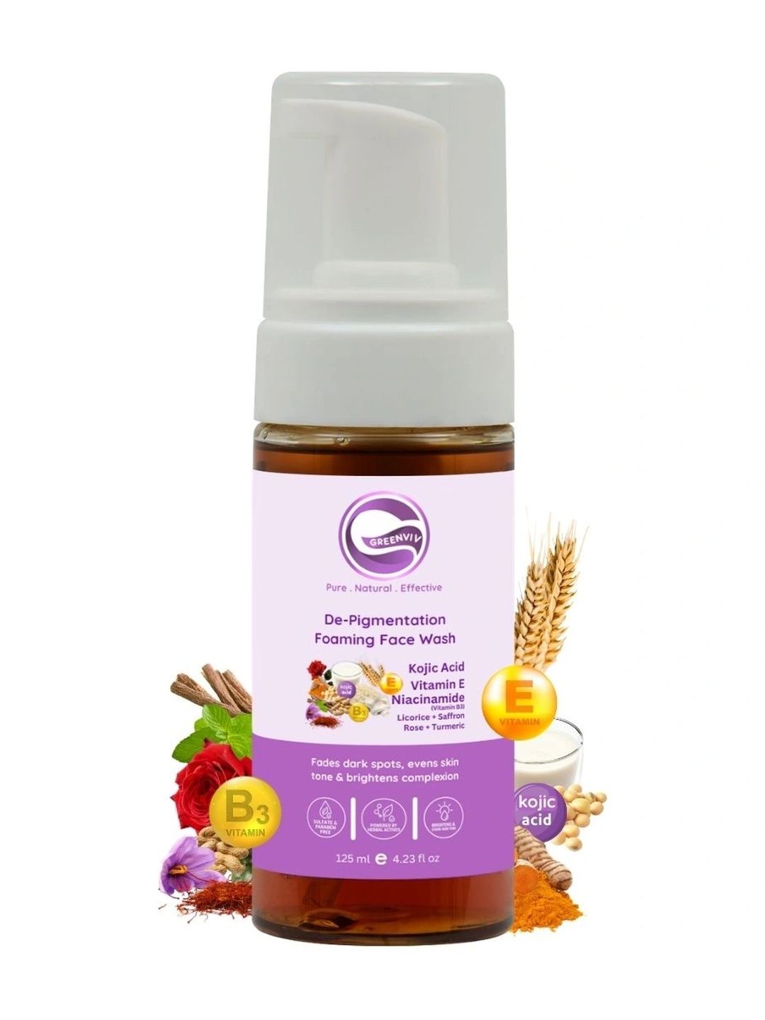 Greenviv De-Pigmentaion Foaming Face Wash - 125 ml-image-8