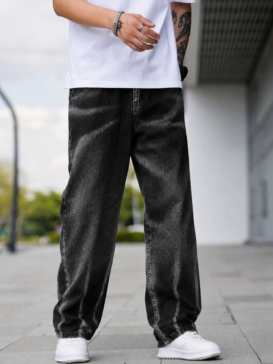 MARK VIEW Men Classic Straight Fit Mid-Rise Stretchable Jeans-picture-19