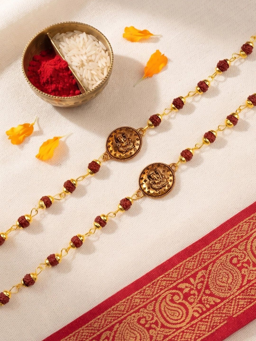 SHREEVAANI Pack Of 2 Rakhi with Roli Chawal for Raksha Bandhan-picture-22