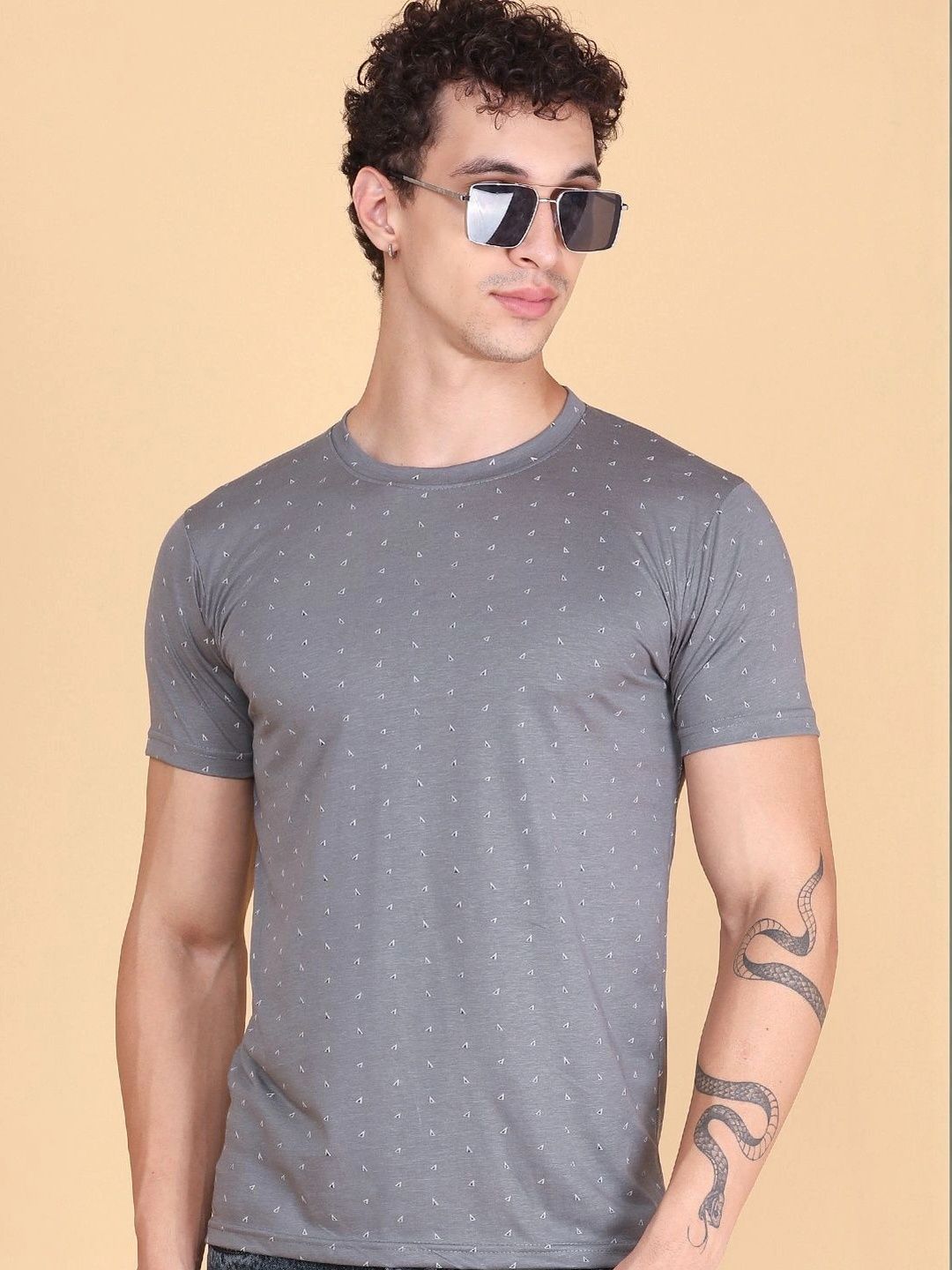 V-Mart Men Printed Slim Fit T-shirt-picture-20