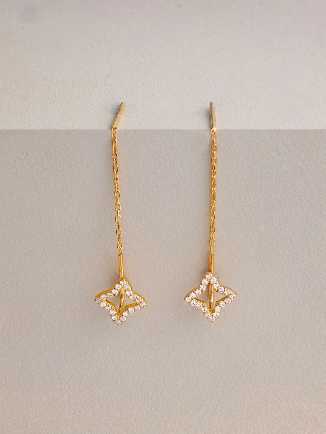 Kushal's Fashion Jewellery Geometric Drop Earrings-picture-51