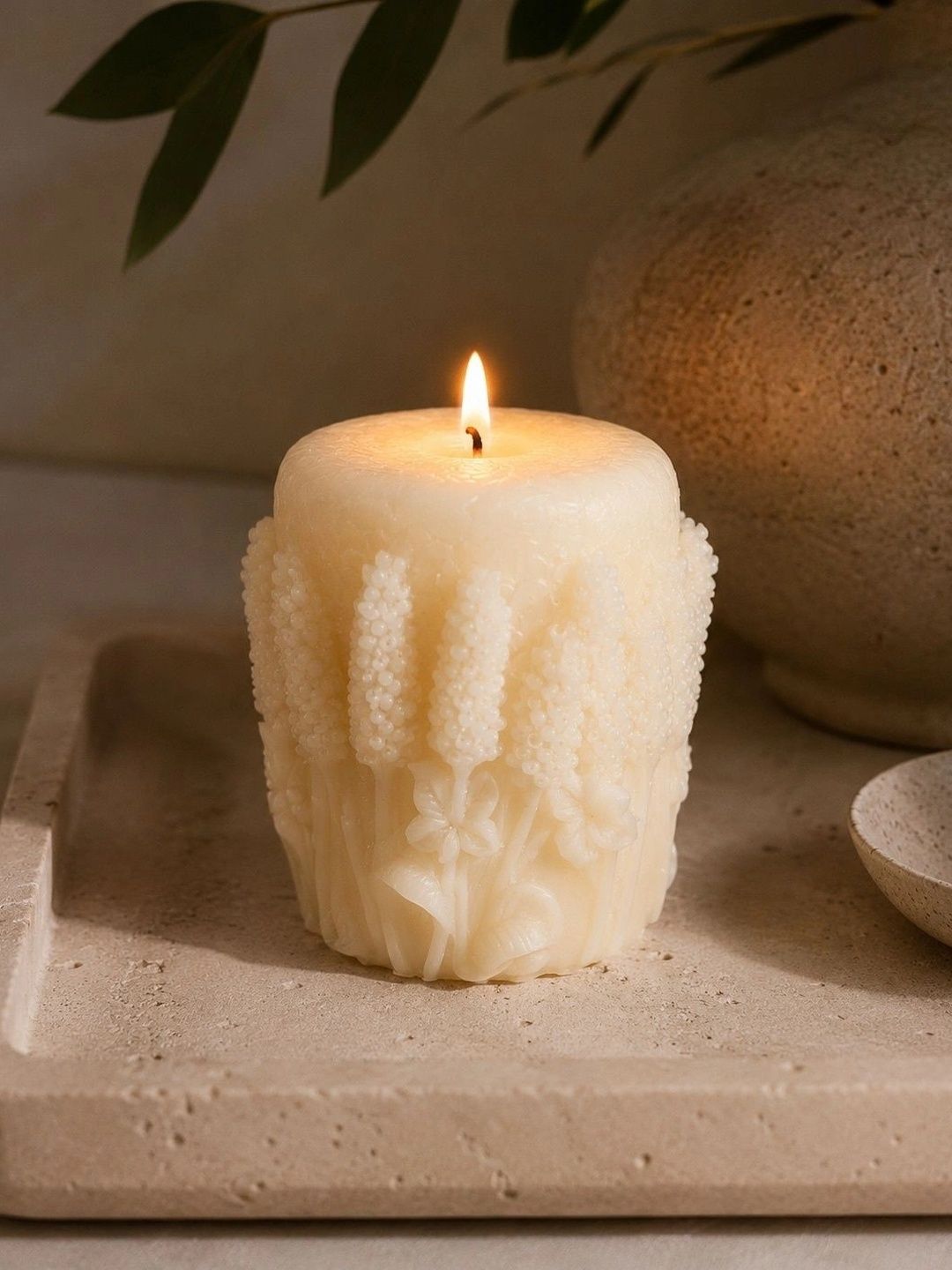 Grey Exim White 1 pieces Pillar Candle-picture-27