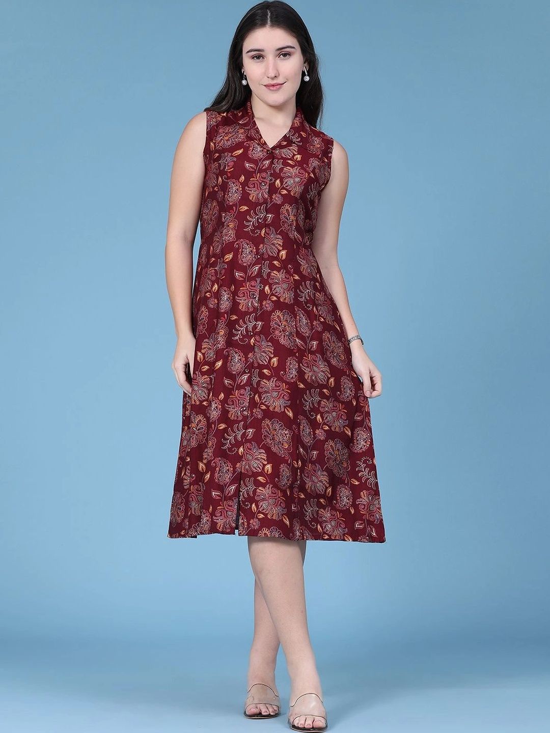 V-Mart Floral Print A-Line Dress-picture-34