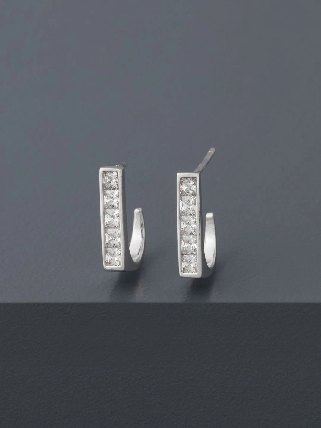 Kushal's Fashion Jewellery Geometric Half Hoop Earrings-picture-38