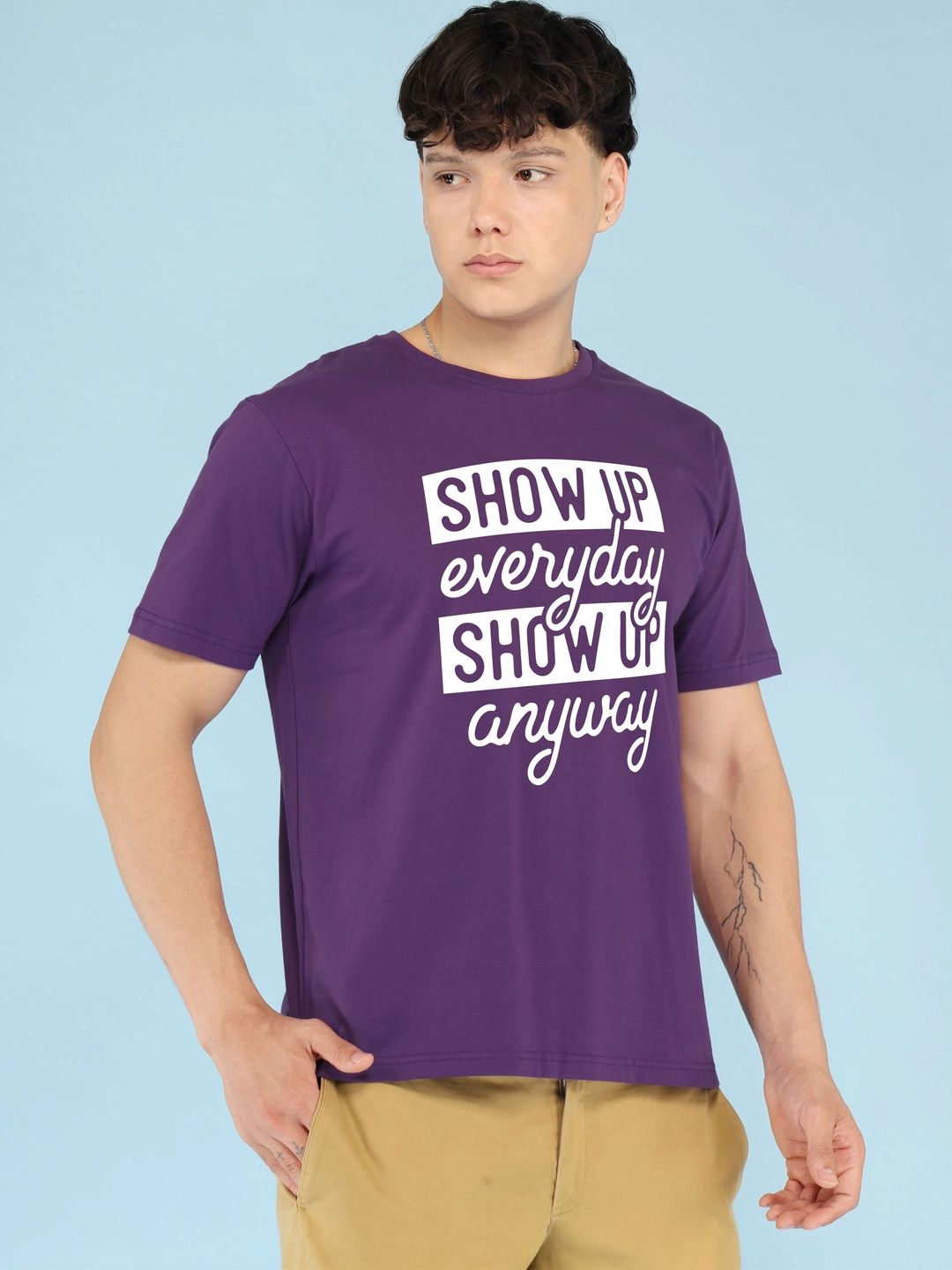 HERE&NOW Men Typography Printed T-shirt-picture-47