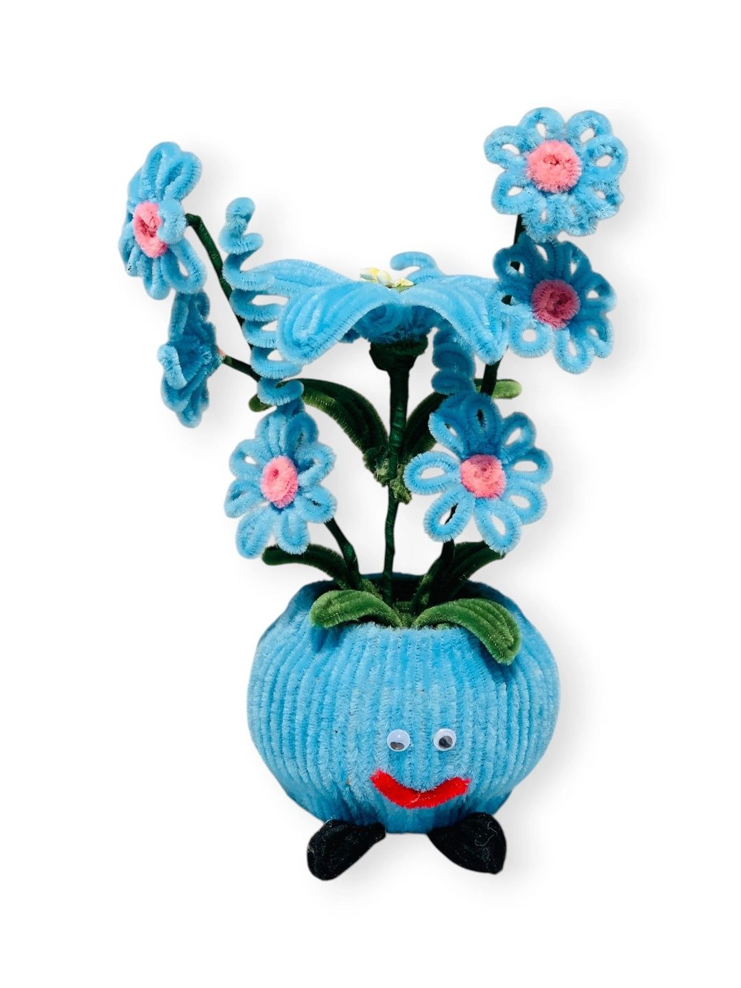 Agantuk Blue 1 Pieces Daisy Artificial Flower With Pot-picture-16