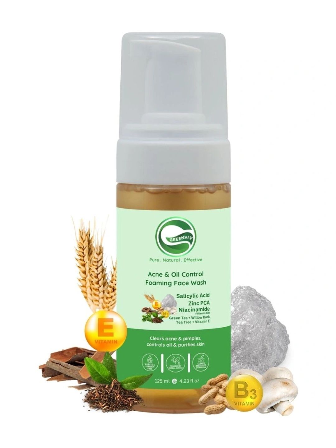 Greenviv Acne & Oil Control Foaming Face Wash - 125 ml-image-24