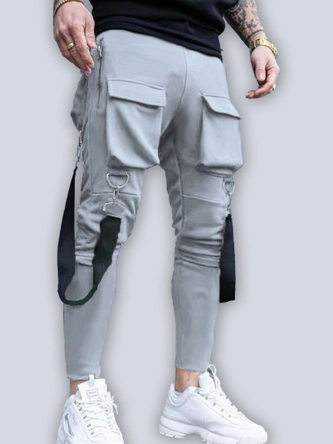 Joggers Park Men Regular Fit Dry Fit Cargos-picture-25