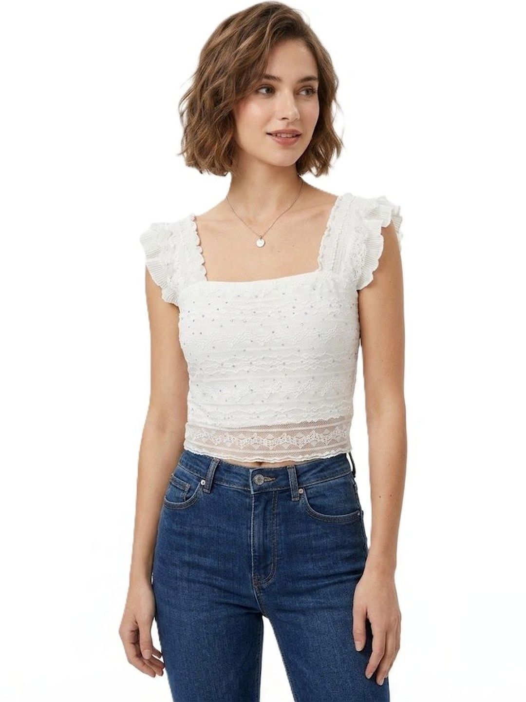 Alexvyan Self-DesignCotton Lightly Padded Camisoles-image-11