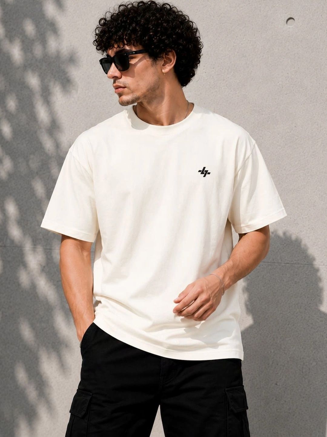 THESEVENLOOK Men Brand Logo Printed T-shirt-image-37