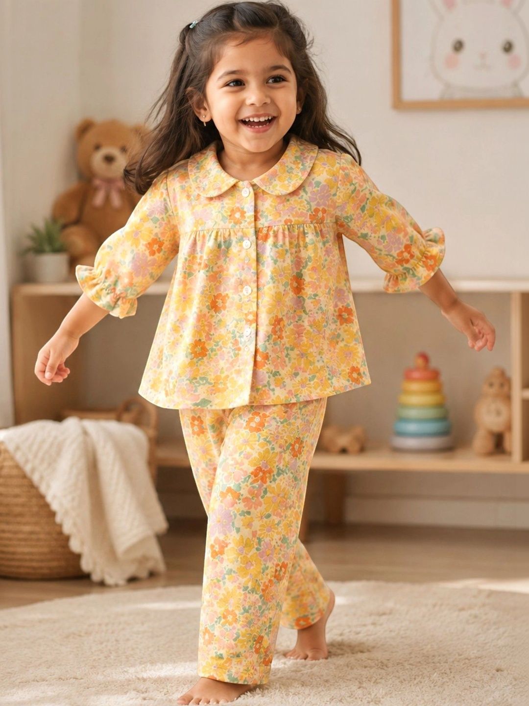 HuggleBug Girls Printed Night suit-picture-57