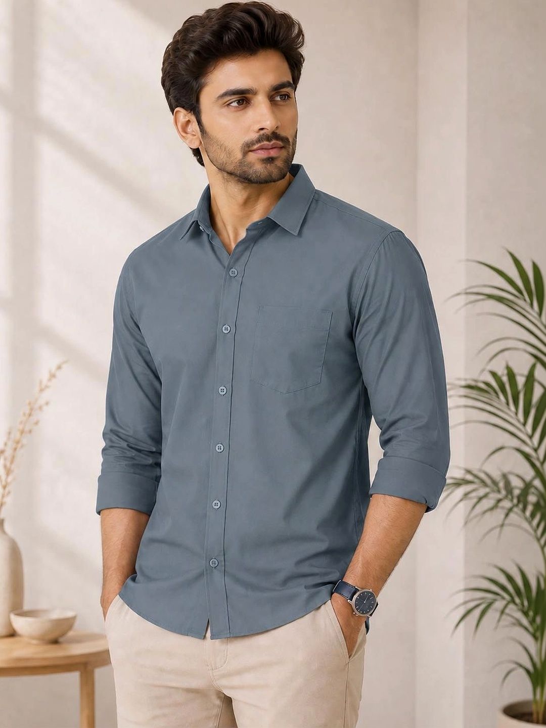 Aly John Men Classic Casual Shirt-picture-44