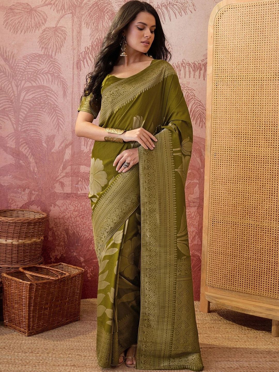 SAARA Woven Design Zari Saree-image-23