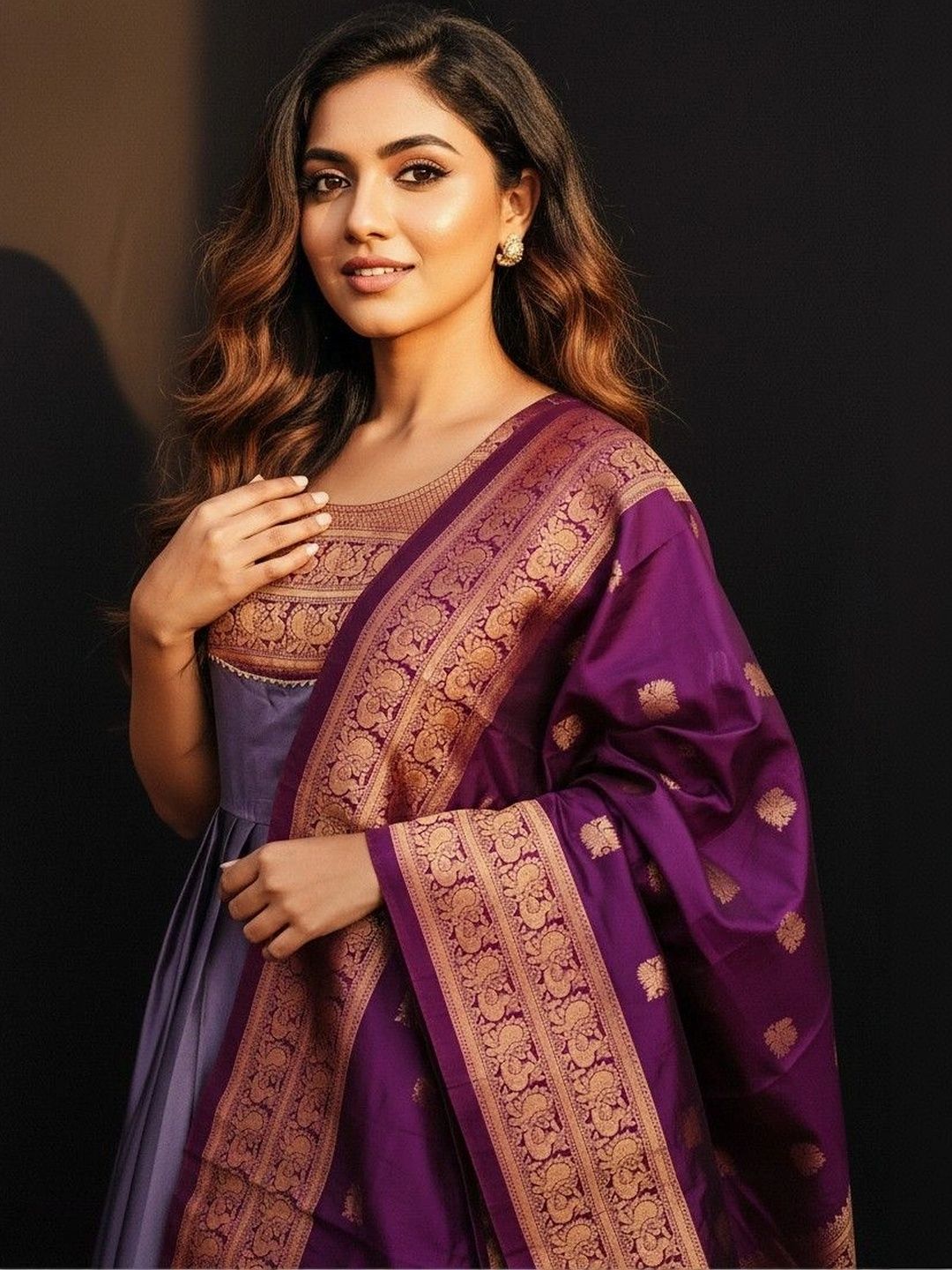 Kinjhit Fashion Woven Design A-Line Ethnic Dresses-picture-38