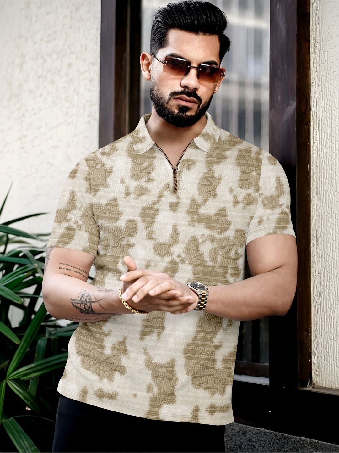 KAJARU Men Printed Polo Collar T-shirt-picture-34