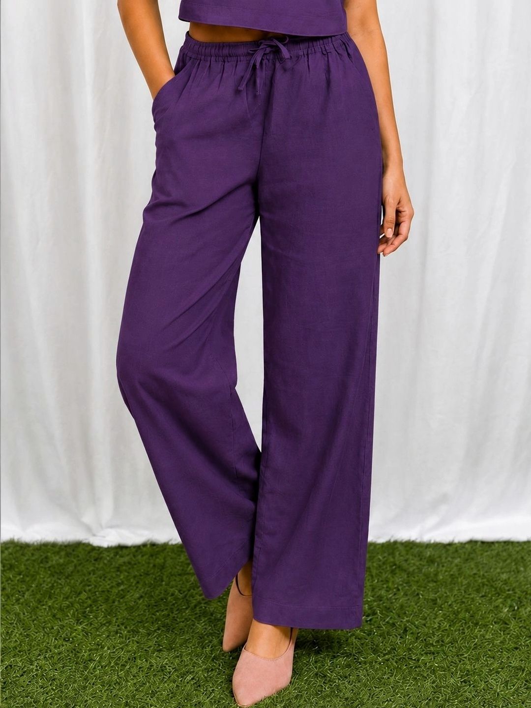 Urban Soch Women Relaxed High-Rise Trousers-picture-47