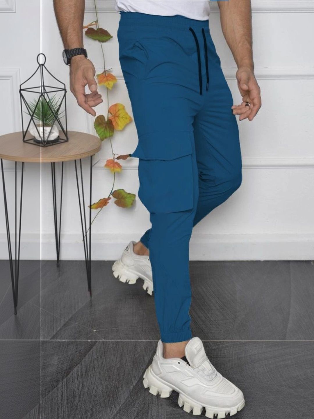 Joggers Park Men Regular Fit Brand Logo Dry Fit Training Joggers-picture-29