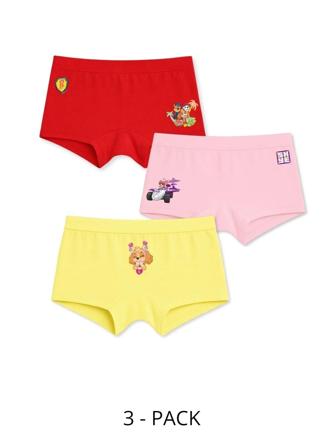 Button Bear Girls Pack of 3 Printed Cotton Boy Shorts-picture-15