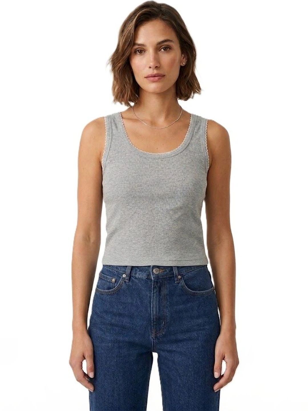 Alexvyan Ribbed Cotton Non Padded Camisoles-picture-8