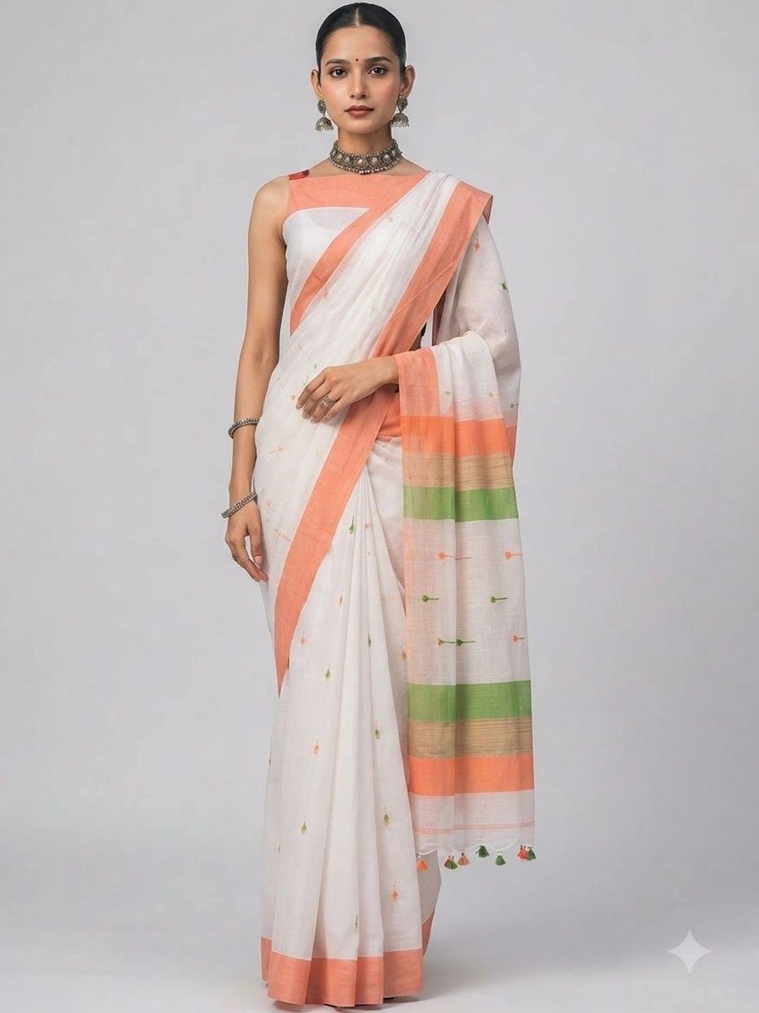 Monamaar Pure Cotton Khadi Saree-picture-24