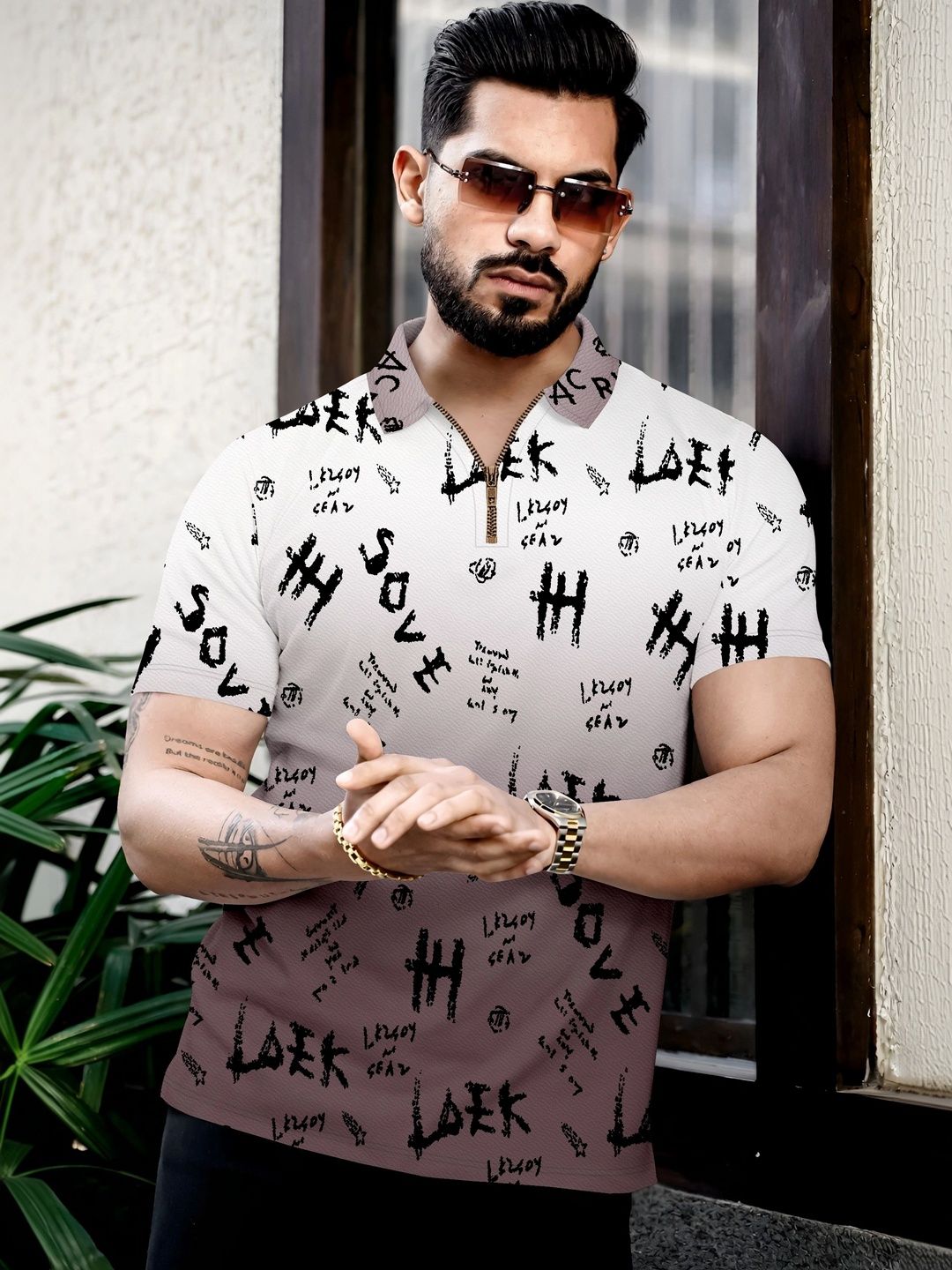 KAJARU Men Typography Printed Polo Collar T-shirt-picture-33