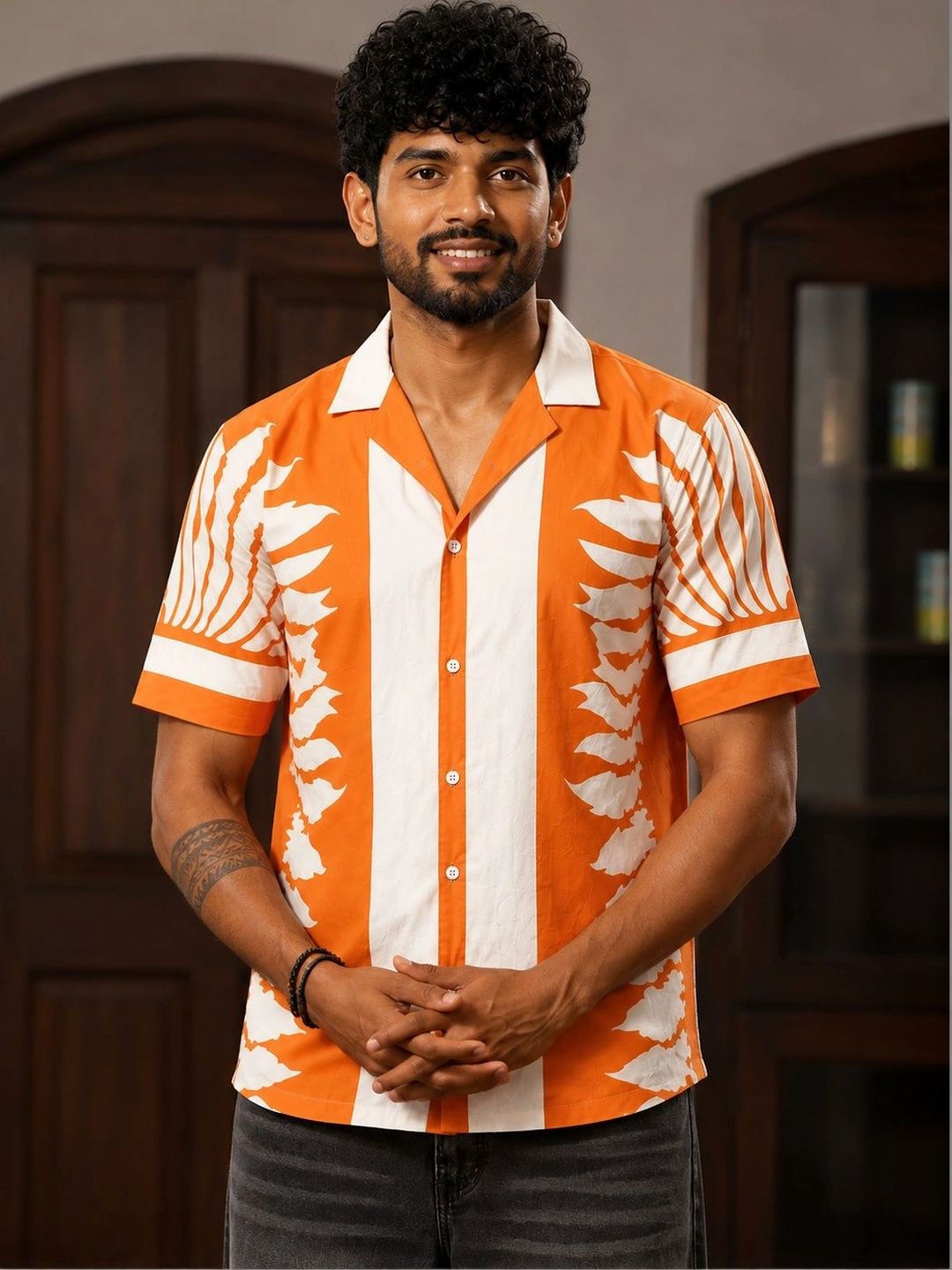 HENSHIKA Men Relaxed Printed Casual Shirt-picture-25