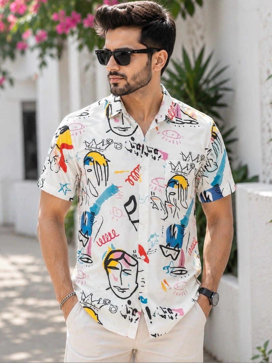 STANDSTITCH Men Printed Casual Shirt-image-46