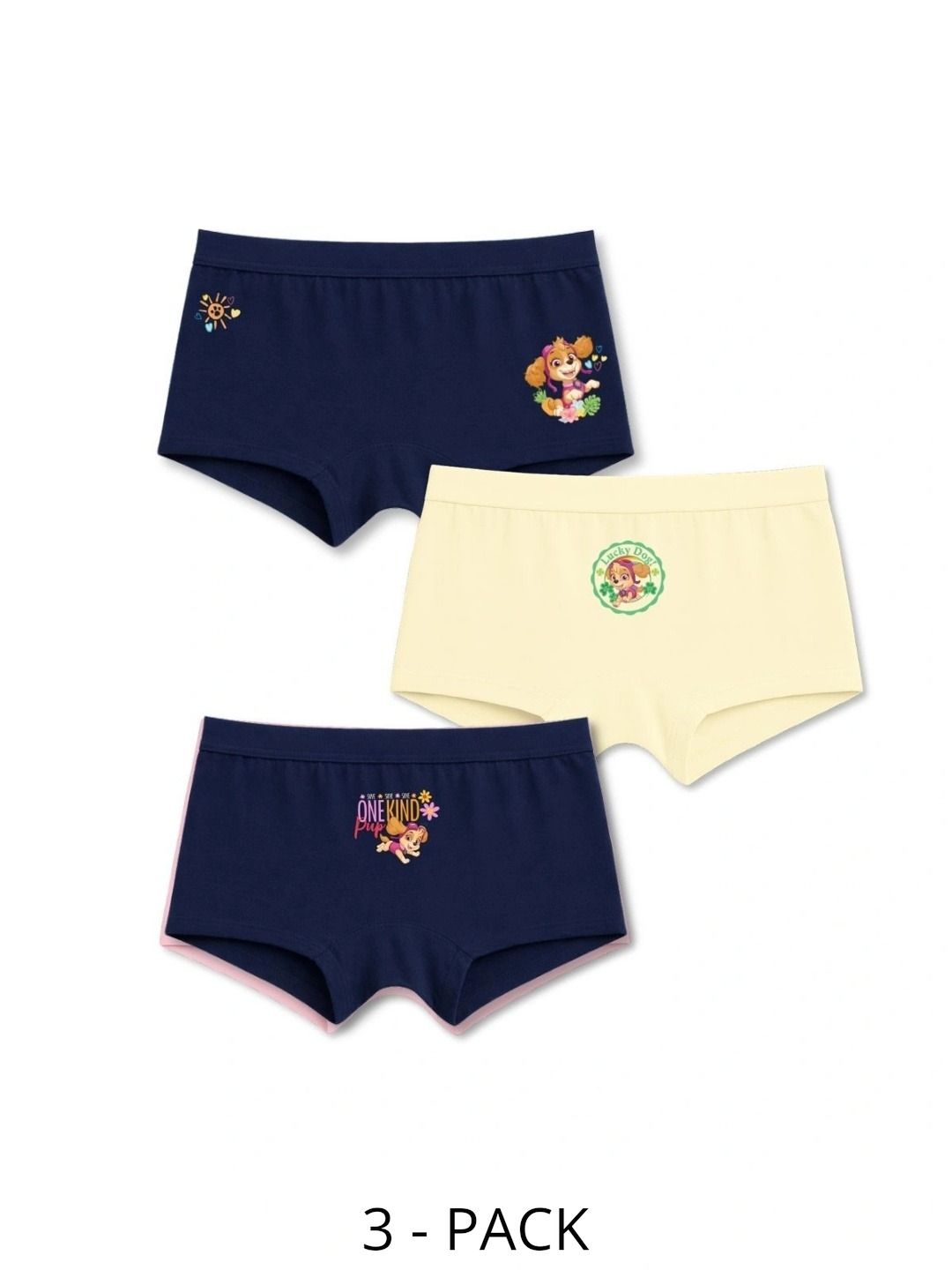 Button Bear Girls Pack of 3 Printed Cotton Boy Shorts-picture-52