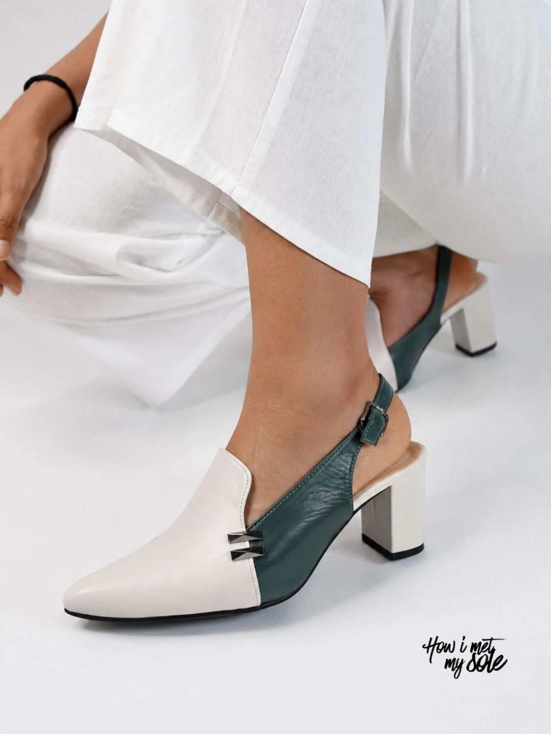 How I Met My Sole Colourblocked Block Pumps with Buckles-picture-19
