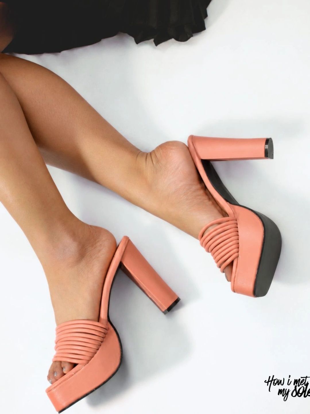 How I Met My Sole Textured Party Block Mules-image-4