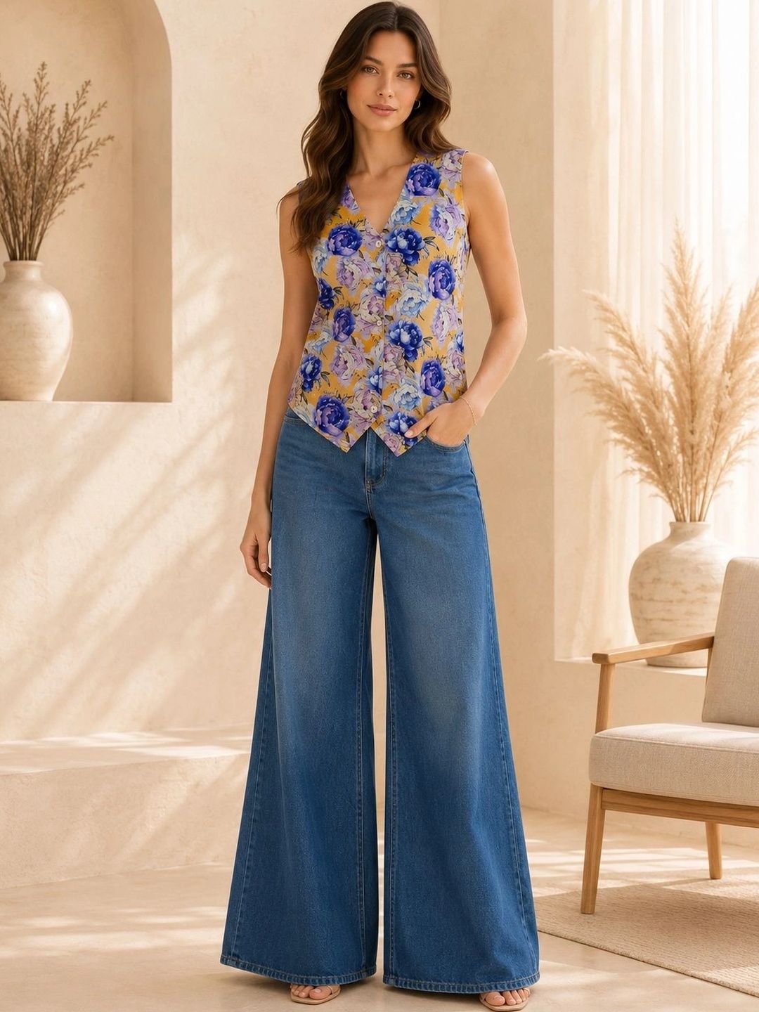 BAESD Floral Print Top-picture-46