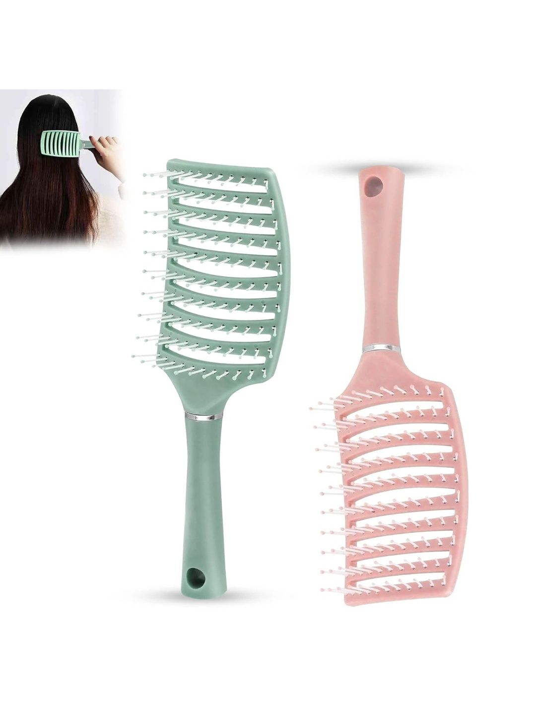 GLAMEZONE Professional Hair Detangler Comb for Wet & Dry Use-image-44