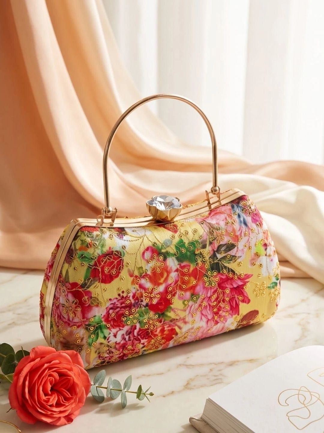 MISHA Embroidered Embellished Box Clutch-picture-20